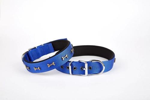 Softlu Kemik Desenli Köpek Tasması 2 cm x 40 cm Mavi