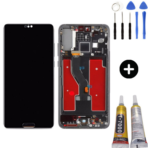 TE Huawei P20 Pro Uyumlu Çıtalı OLED Lcd Ekran Dokunmatik + Montaj Seti