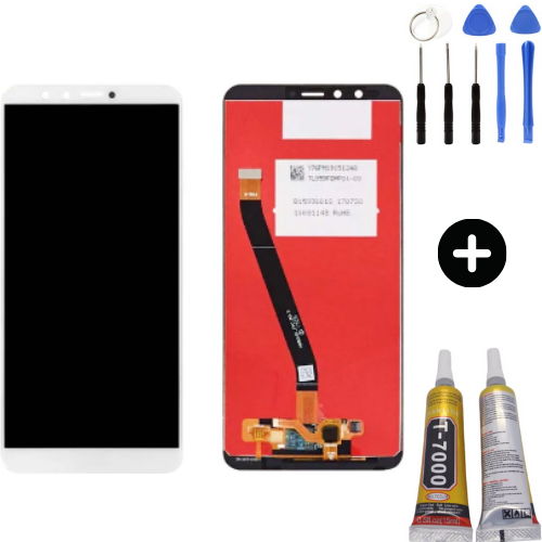 TE Huawei Y9 2018 Uyumlu Lcd Ekran Dokunmatik Beyaz+ Montaj Seti