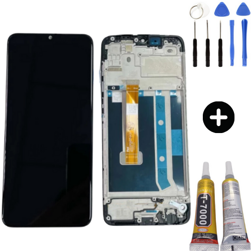 TE Oppo A15s Çıtalı Lcd Dokunmatik Ekran + Montaj Seti