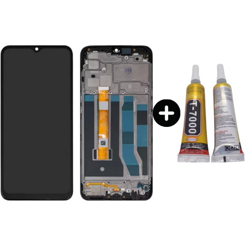 TE Oppo A31 Çıtalı Lcd Dokunmatik Ekran + B7000