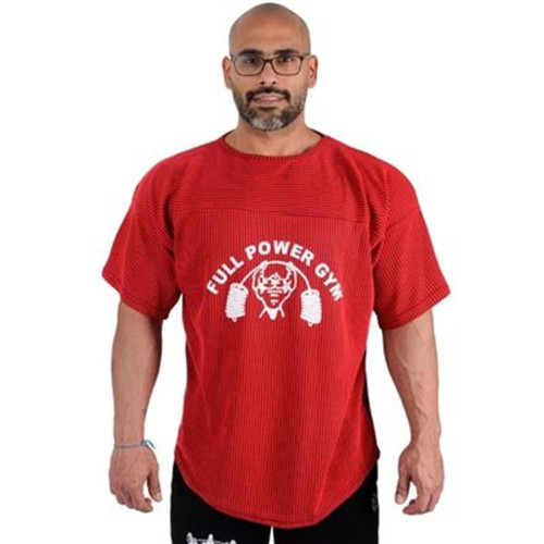 Gym Ragtop Tişört Kırmızı Siyah Çizgili