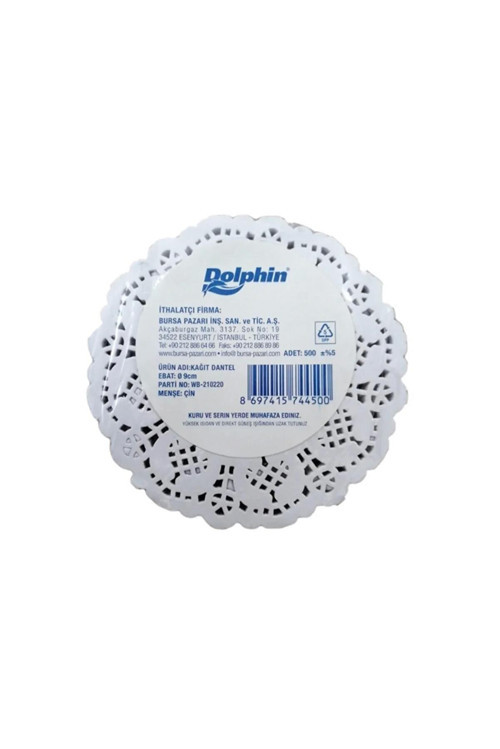 Dantel Kağıt Bardak Altlığı - Çay Bardağı Kağıt Altlığı - 10 Adet 500'lü Paket - 12,5 Cm.