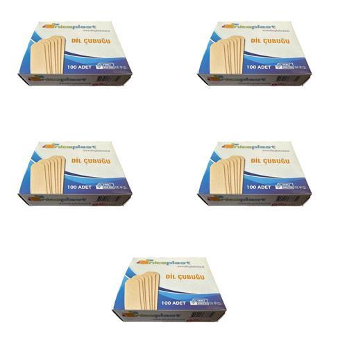 Dil Çubuğu Ahşap Maket Çubukları 2 x 14 Cm. - 50 Adetlik 5 Paket