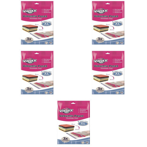 Vakumlu Giyisi Yastık Yorgan Saklama Torbası Poşeti Hurç - X Large - 55x90 Cm. 2'li - 5 Paket