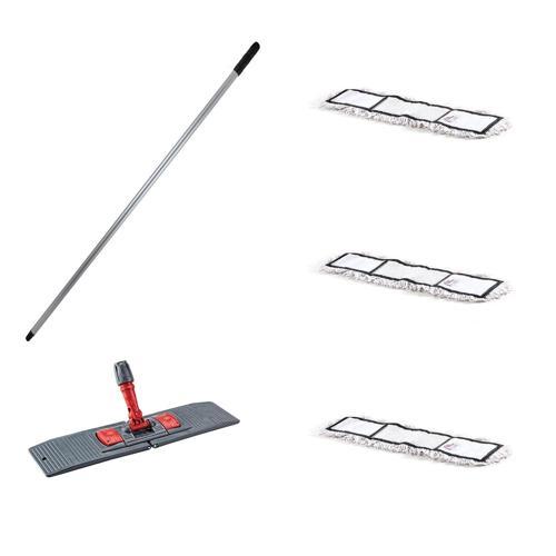 Tablet Palet Nemli Yedek Mop Takımı Seti - 3 Ad 60 Cm. Nemli Mop + Katlanır Aparat + Metal Sap