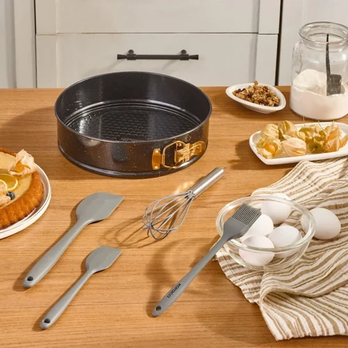 Black Gold and Pastry 5 Parça Kek Kalıbı ve Pasta Hazırlık Seti