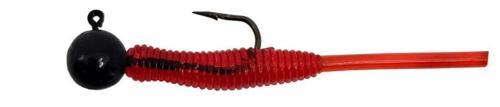 Hook Worm Jighead+Lrf Silikonu 2gr+4.5cm 5 Adet Head Black+Red