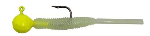Hook Worm Jighead+Lrf Silikonu 2gr+4.5cm 5 Adet Head Yellow+Green Glow