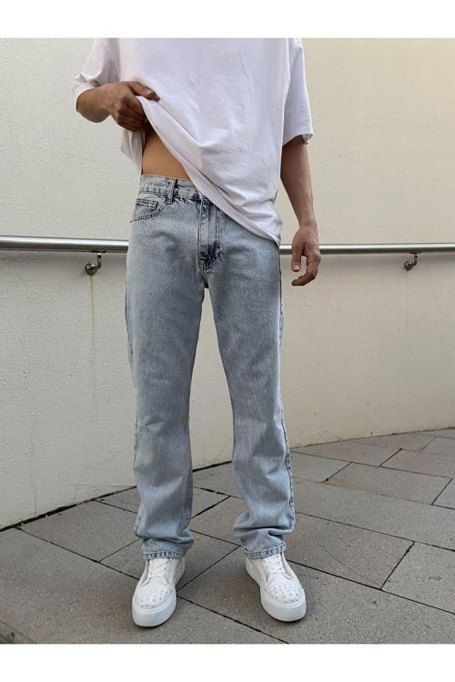 Buz Mavisi Loose Fit Jean