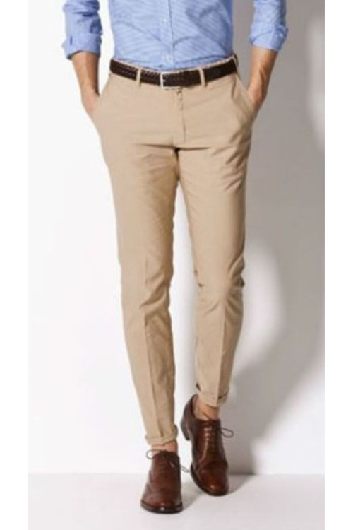 Man Erkek Slim Fit İtalyan Kesim Keten Pantolon