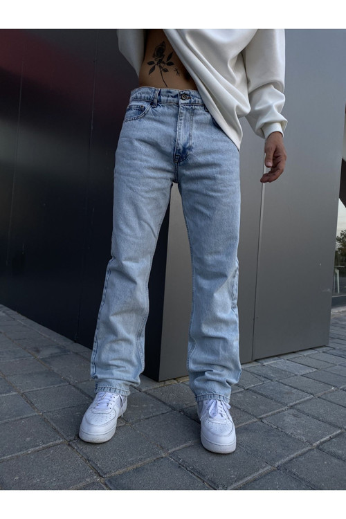 Buz Mavisi Loose Fit Jean