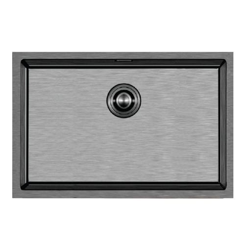 Stella 4454 PVD Füme Siyah 50x40 El Yapımı Paslanmaz Çelik Mutfak Eviyesi