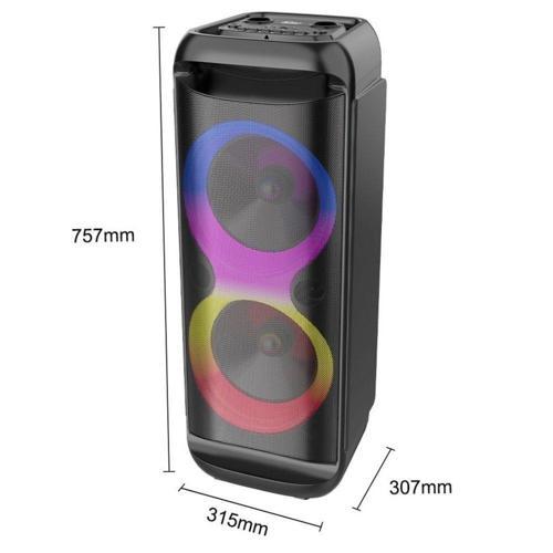 Mikrofonlu Karaoke Bluetooth Hoparlör Kablosuz Şarjlı Işıklı Taşınabilir Müzik Sistemi