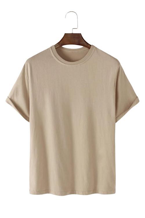 Unisex Normal Kesim Pamuklu Yumuşak Dokulu Bisiklet Yaka Basic Tişört