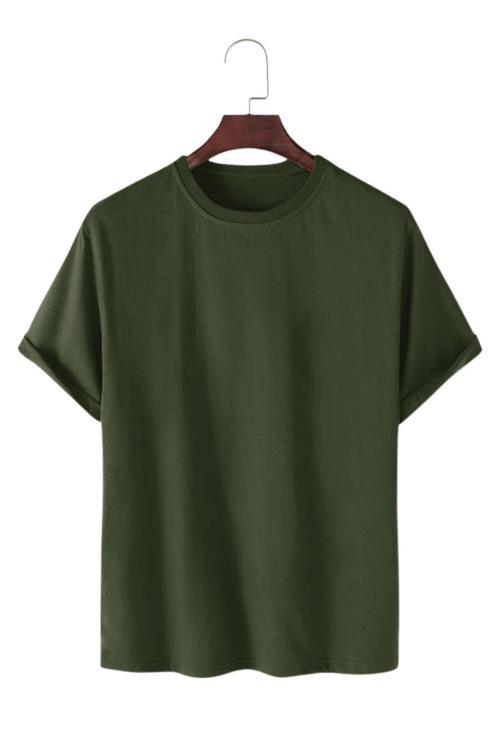 Unisex Normal Kesim Pamuklu Yumuşak Dokulu Bisiklet Yaka Basic Tişört