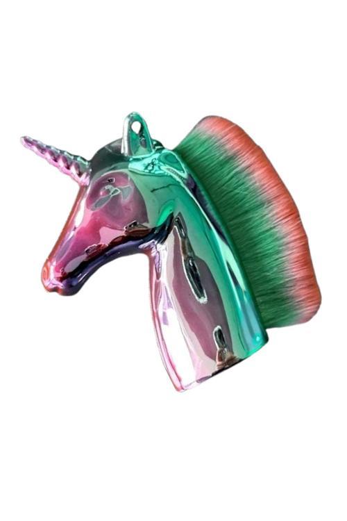 Karışık Renk Unicorn Allık Fırçası Makyaj Fırçası