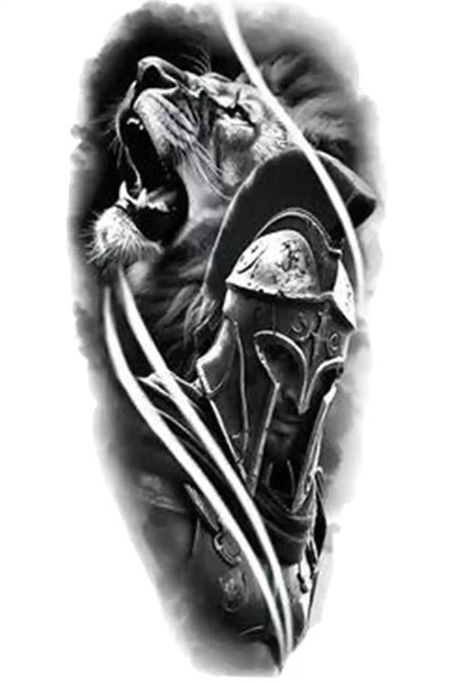 Aslan Figürlü Geçici Dövme Tattoo