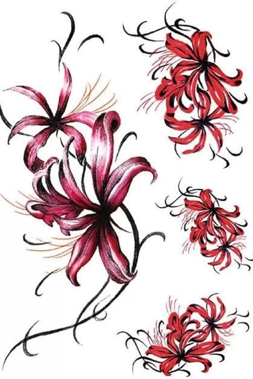 Çiçek Figürlü Geçici Dövme Tattoo