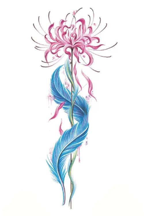 Çiçek Figürlü Geçici Dövme Tattoo