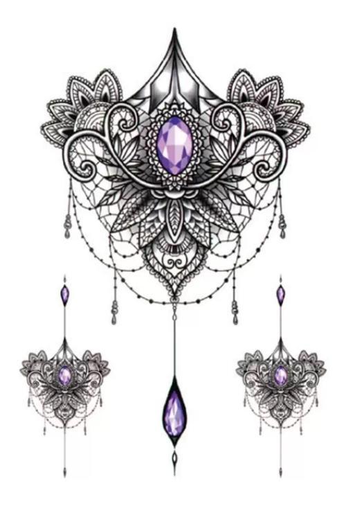 Lotus Figürlü Geçici Dövme Tattoo