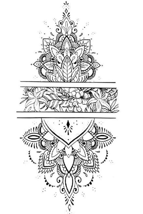 Çiçek Figürlü Geçici Dövme Tattoo