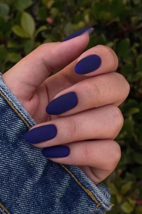 Lacivert Renk 12'li Takma Tırnak (Yapıştırıcılı)