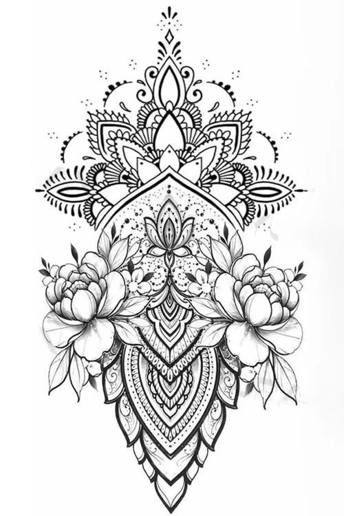 Çiçek Figürlü Geçici Dövme Tattoo
