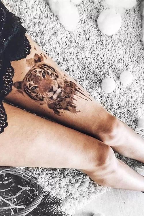 Kaplan Figürlü Geçici Dövme Tattoo
