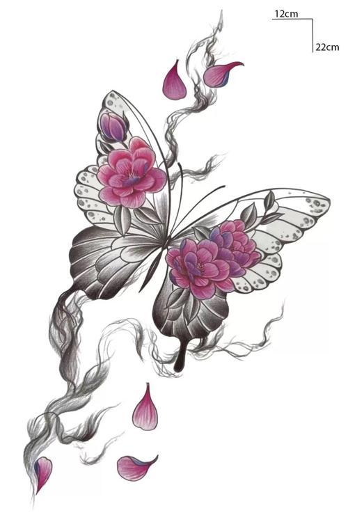 Kelebek Figürlü Geçici Dövme Tattoo