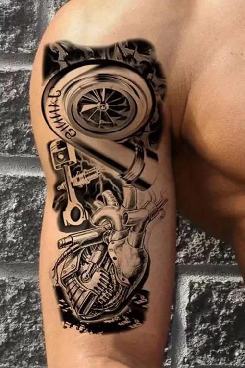 Makina Figürlü Geçici Dövme Tattoo