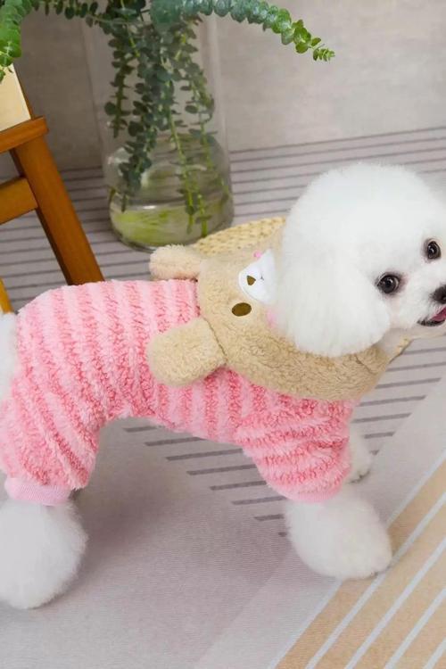 Pembe Renk Ayıcıklı Peluş XXL Köpek Tulum