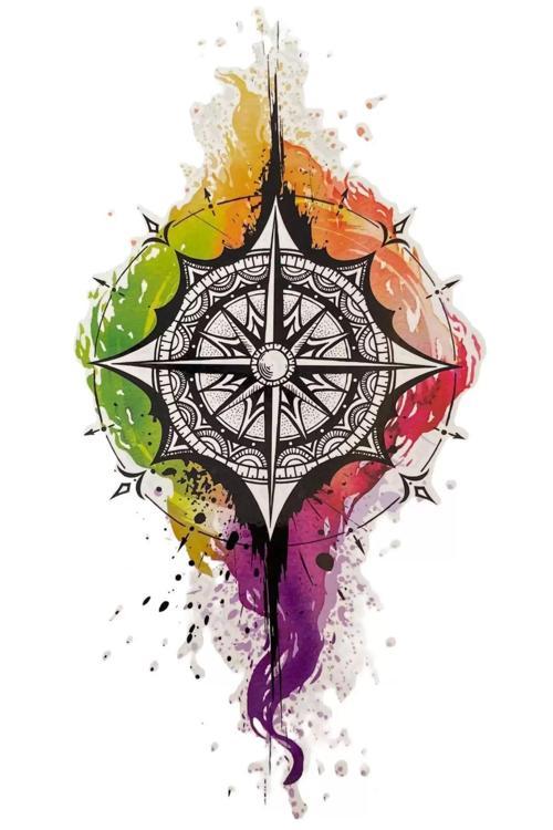 Pusula Figürlü Geçici Dövme Tattoo