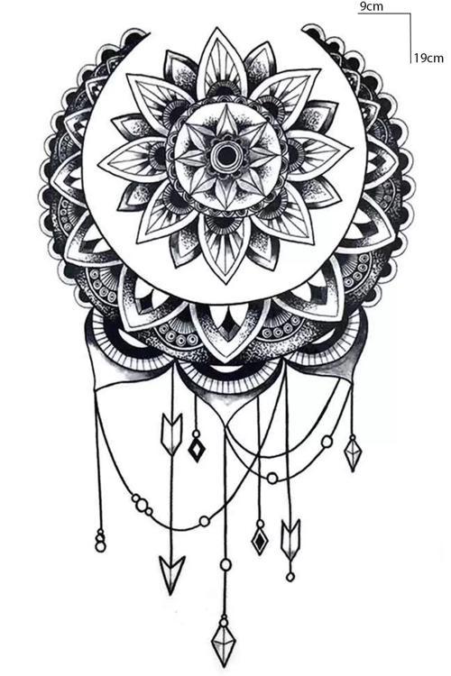 Lotus Figürlü Geçici Dövme Tattoo