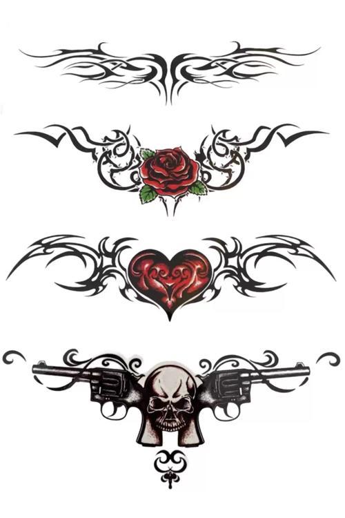 Karışık Figür Geçici Dövme Tattoo