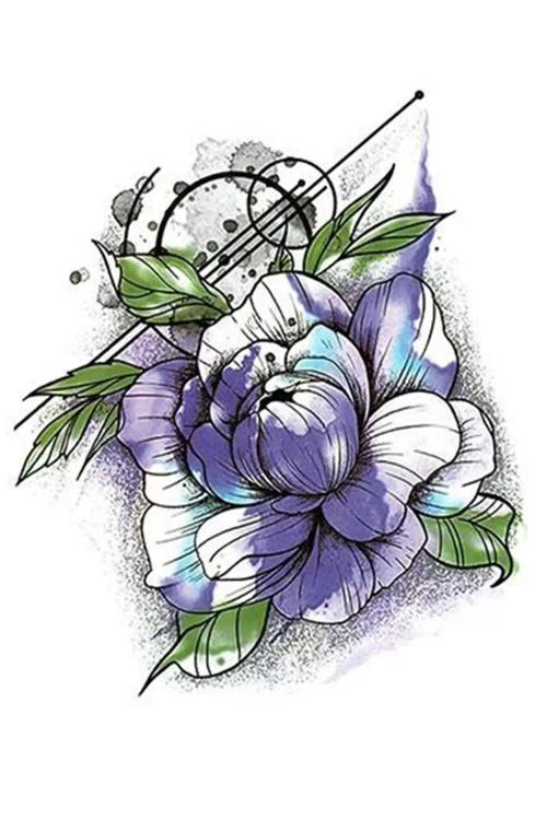 Çiçek Figürlü Geçici Dövme Tattoo