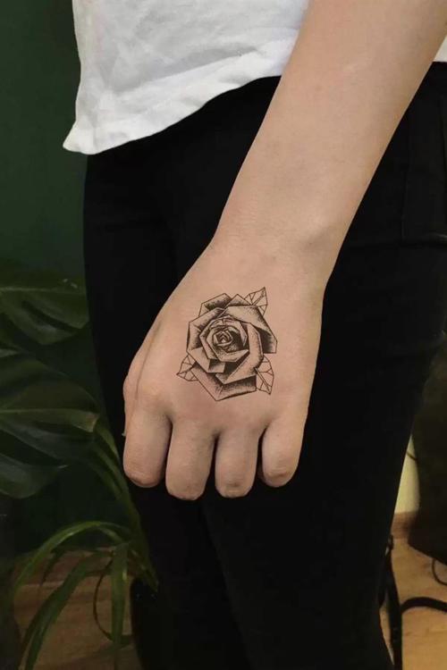 Gül Figürlü Mini Geçici Dövme Tattoo