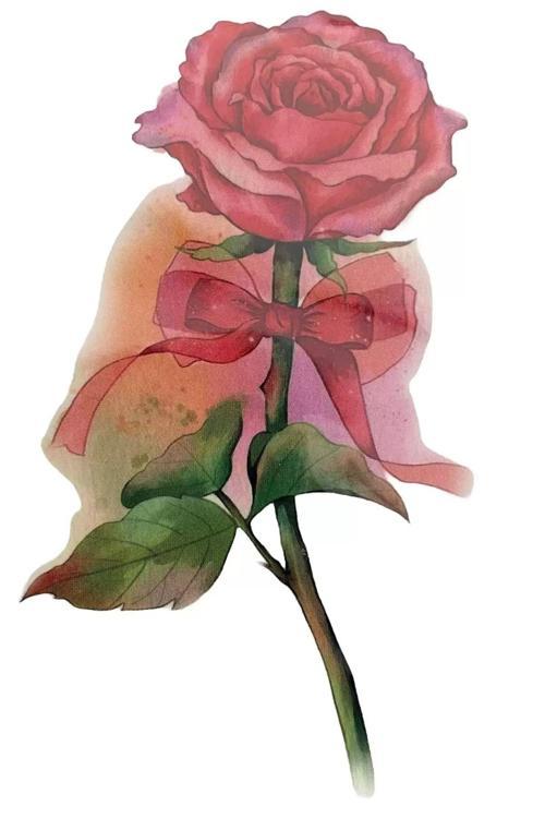 Gül Figürlü Geçici Dövme Tatto