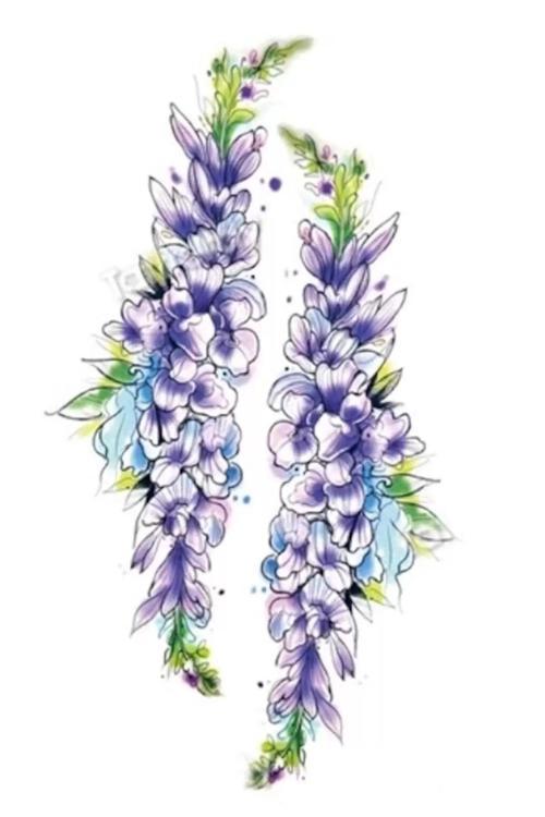 Çiçek Figürlü Geçici Mini Dövme Tattoo