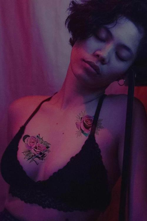 Gül figürlü Geçici Dövme Tattoo