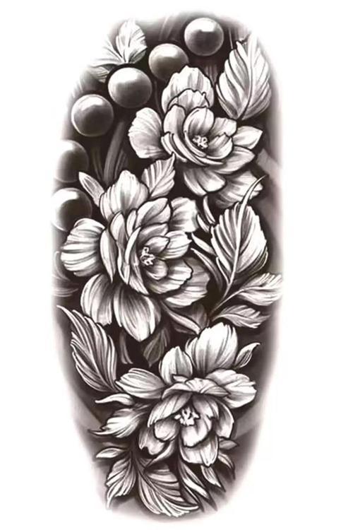 Çiçek Figürlü Geçici Dövme Tattoo