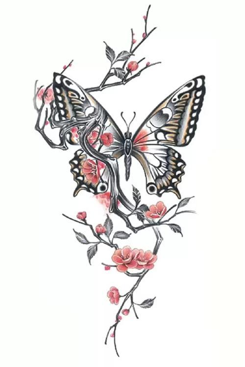 Kelebek Figürlü Geçici Dövme Tattoo
