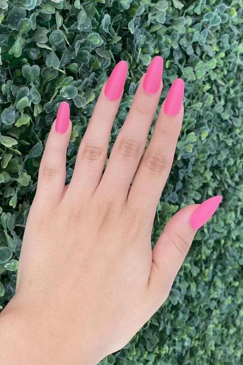 Pembe Renk 12'li Takma Tırnak (Yapıştırıcılı)