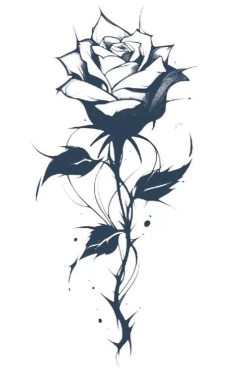 Gül Figürlü Geçici Dövme Tattoo