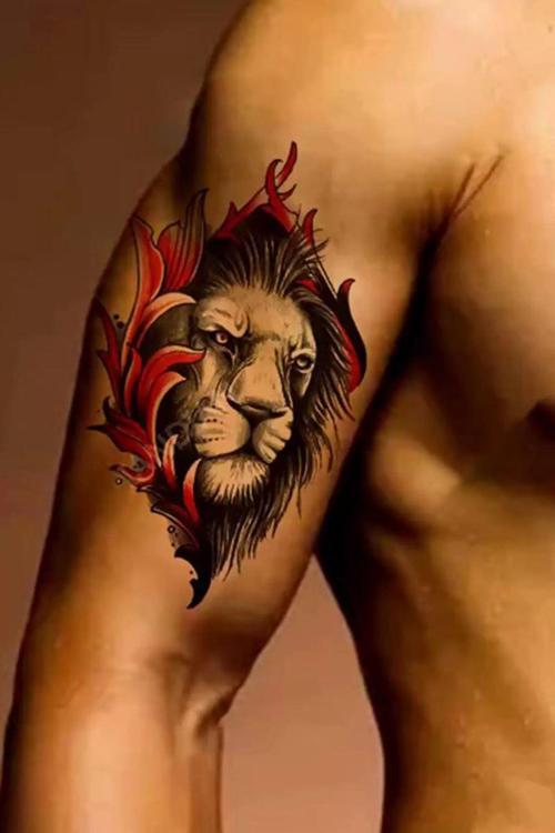 Aslan Figürlü Geçici Dövme Tattoo
