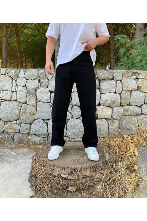 Erkek Siyah Baggy Pantolon
