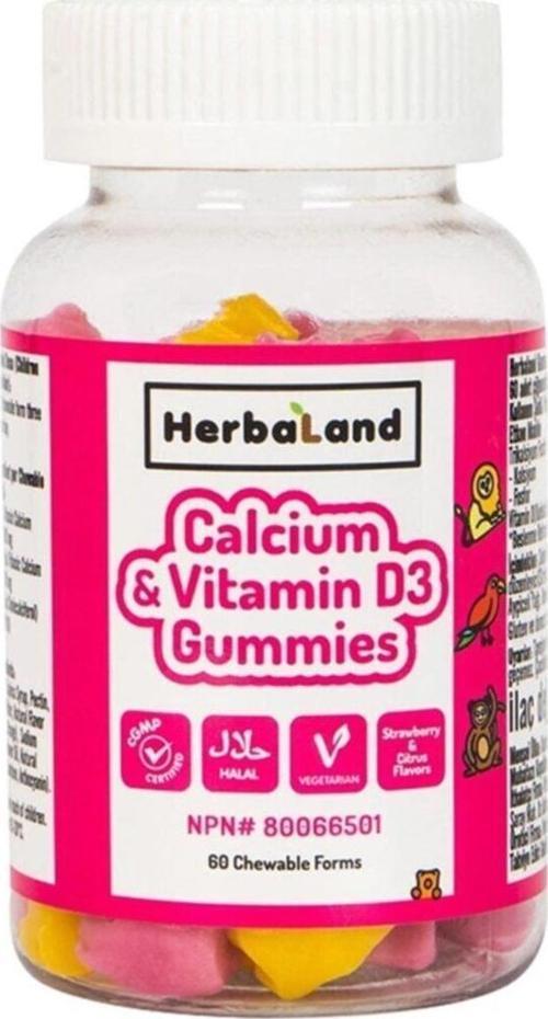 Kids Calcium With Vitamin D3 60 Adet (çiğnenebilir Form)