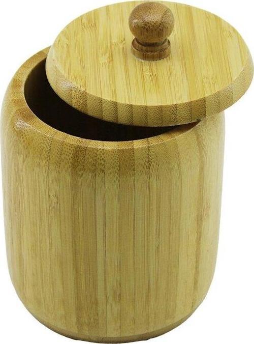 NO-10 AHŞAP - BAMBU ŞEKERLİK KAPAKLI ÇAP: 9CM DERİNLİK: 10.5CM (5060)