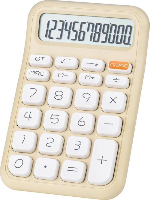 KREM RENK BEYAZ TUŞ 12 HANELİ HESAP MAKİNESİ (5060)