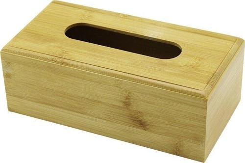 AHŞAP - BAMBU PEÇETELİK KUTU 11.6 X 22.8CM ALT KAPAKLI = KAYAR KANALLI - AÇ-KAPA (5060)